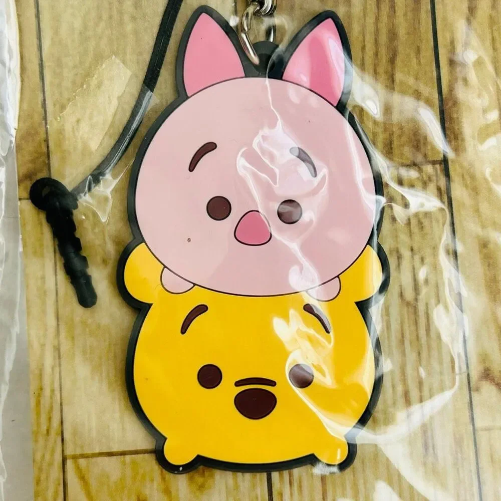Official Disney Tsum Tsum Winnie the Pooh & Piglet Rubber Charm Strap Import NIP